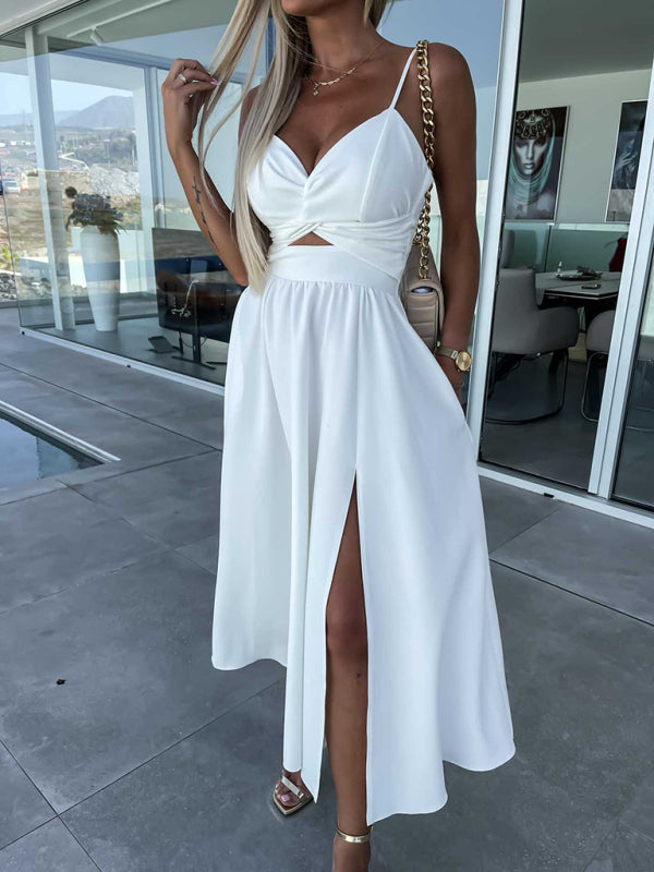 Peyton Women's Woven Sexy Suspender Fashion Ladies Dress Dress