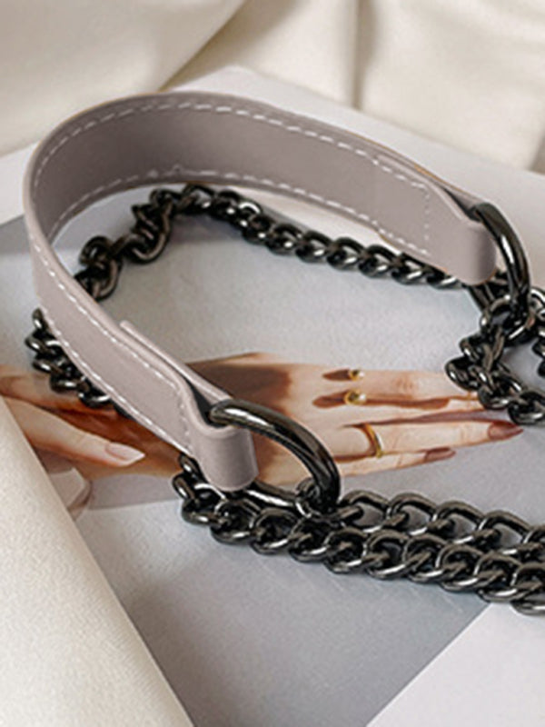 Embroidered Thread Chain Portable Small Square Bag Shoulder Bag