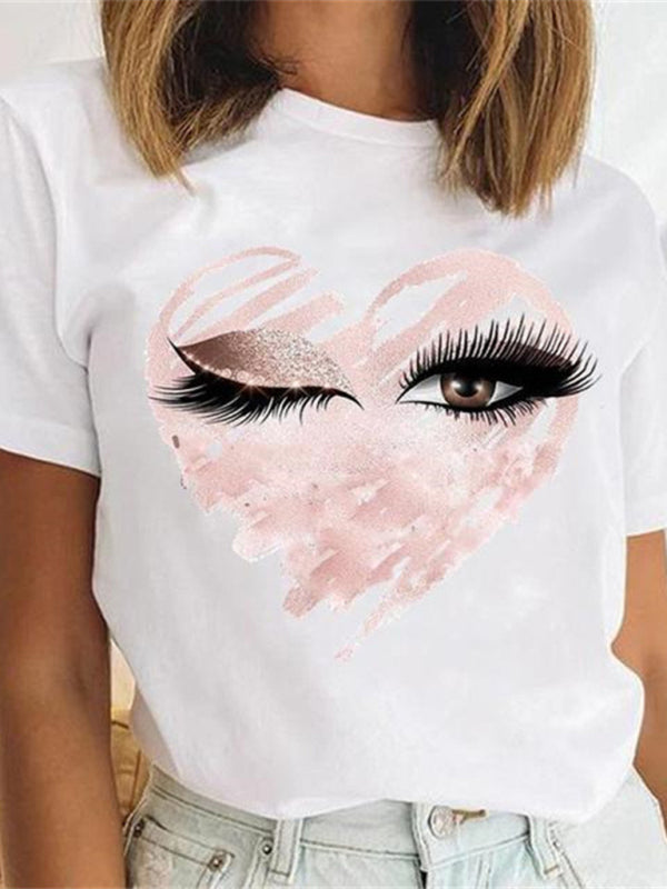Laura Women's Leopard Print Lip Graphic Tee