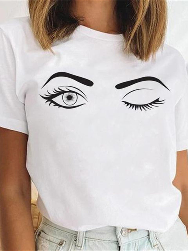 Laura Women's Leopard Print Lip Graphic Tee