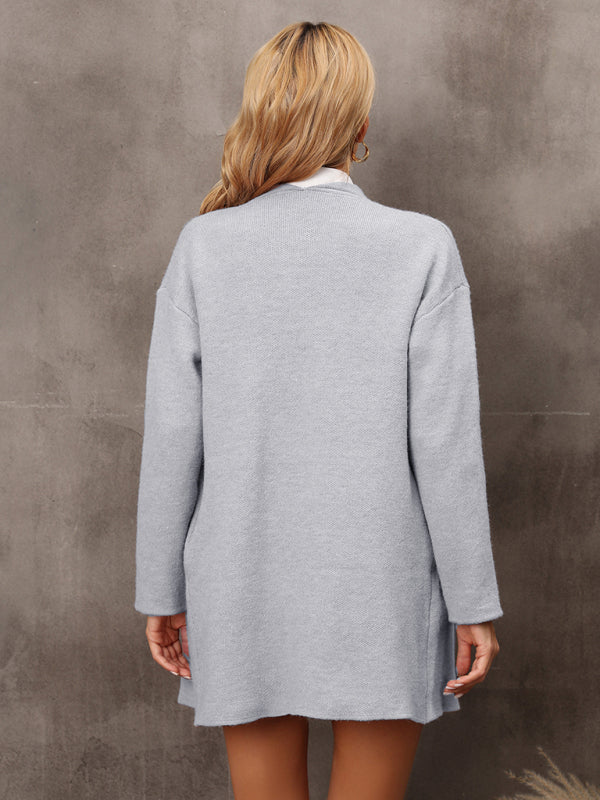 Rachelle New Women's Long Section Personality Fashion Temperament OL Tongle Knitted Coat