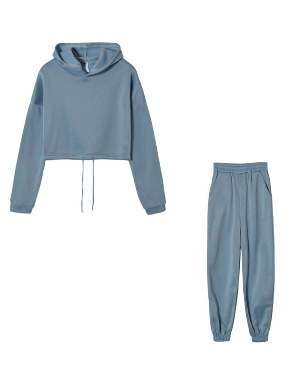 Angel Women's Fashion Long-sleeved Sweater Pants Casual Two-Piece Set