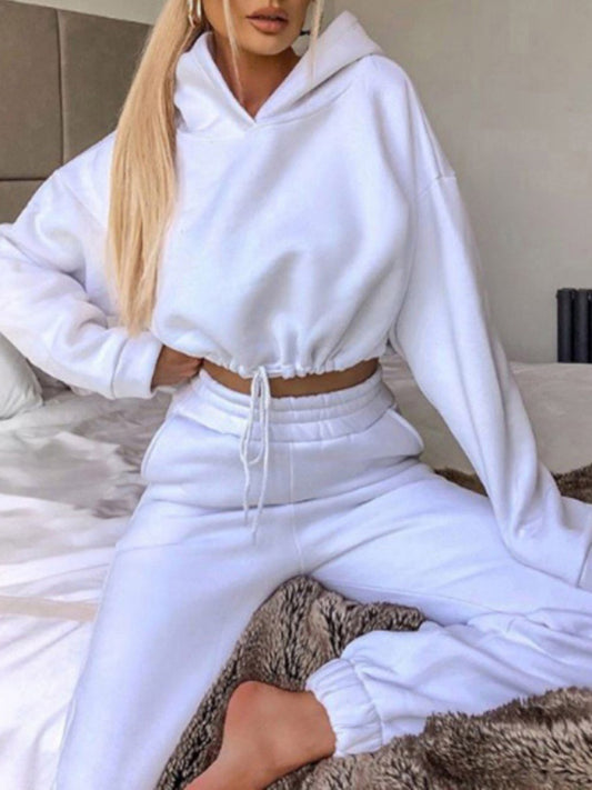 Angel Women's Fashion Long-sleeved Sweater Pants Casual Two-Piece Set