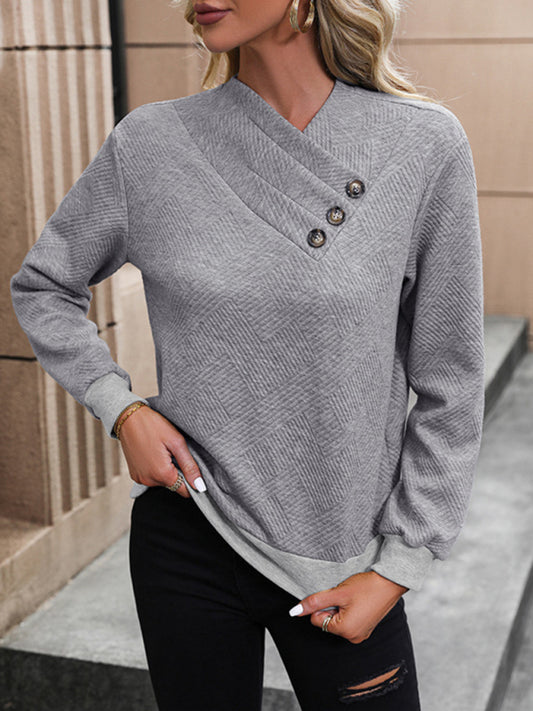 Baylee New Women's Autumn And Winter Casual Solid Color Long-Sleeved Autumn Sweatshirt