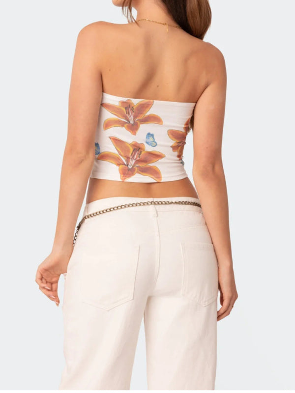 Nola Women's Fashion Style Cool Tube Top Straight Spray Tube Top