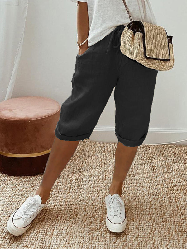 Blake New Women's Pocket Elastic Casual Trousers