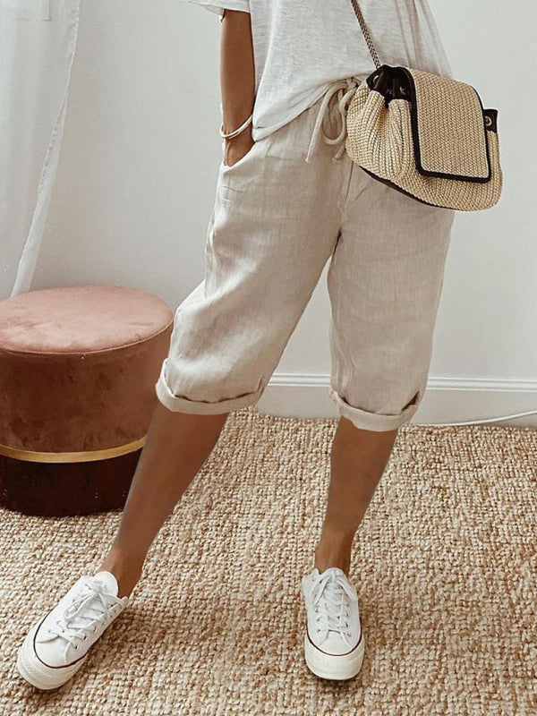 Blake New Women's Pocket Elastic Casual Trousers