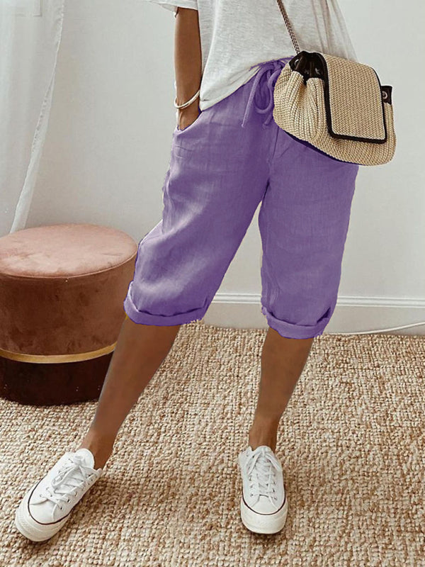 Blake New Women's Pocket Elastic Casual Trousers