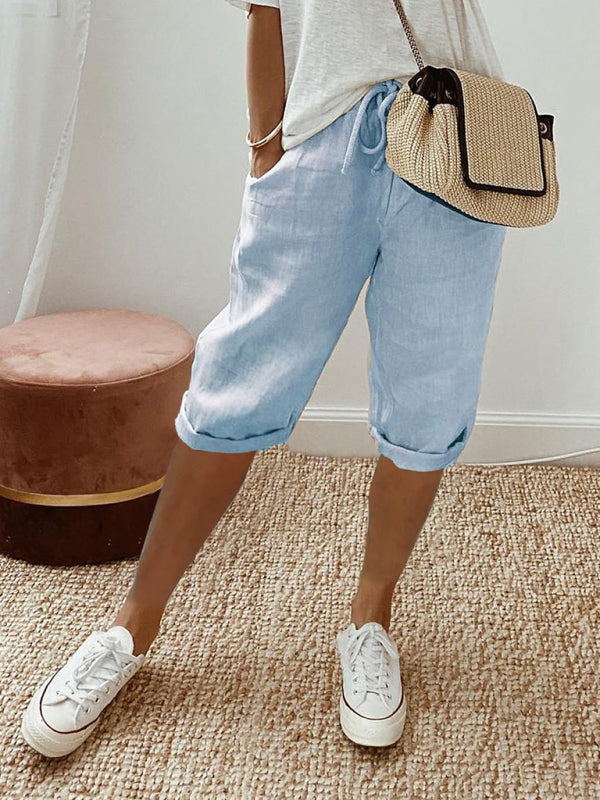 Blake New Women's Pocket Elastic Casual Trousers