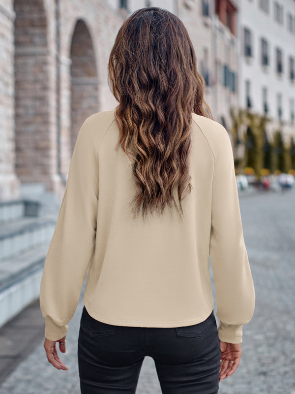 Rosalie Lapel Buttoned Slim Fit Knitted Long Sleeve Top For Women