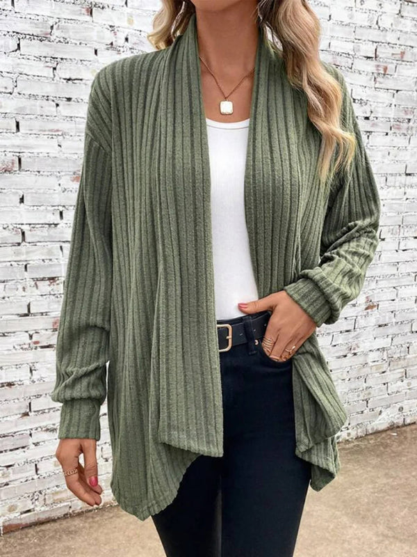 Christa Long Sleeve Pit Lapel Loose Cardigan Jacket