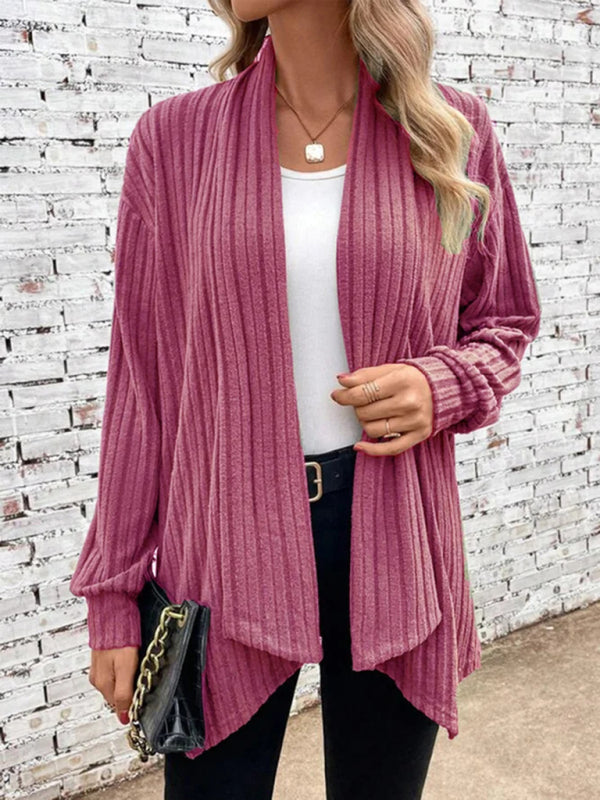 Christa Long Sleeve Pit Lapel Loose Cardigan Jacket