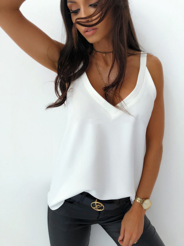 Milou New Sleeveless Loose Camisole Backless Top