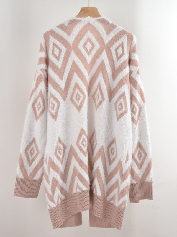 Kerry Women's Retro Diamond Mid-Length Cardigan