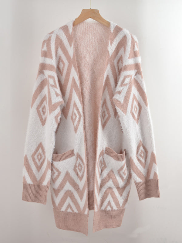Kerry Women's Retro Diamond Mid-Length Cardigan