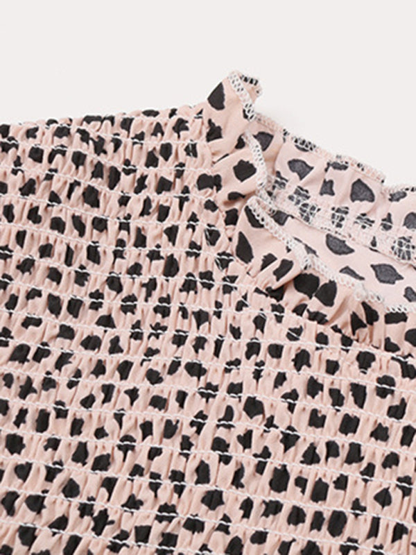 Arina New Women's Mid-Collar Printed Long-Sleeved Shirt