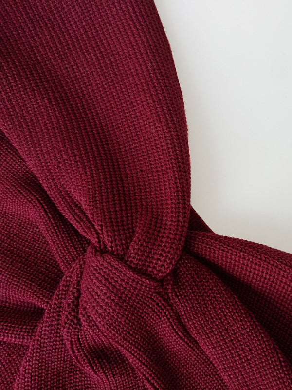 Parker New Style Knitted Cross Strapless Fashionable and Sexy Woolen Dress