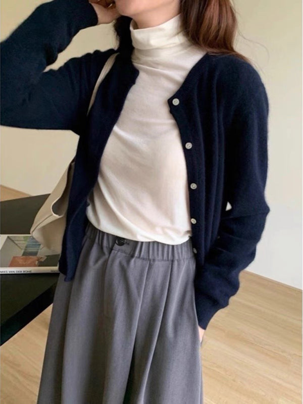 Haisley New Round neck Layered Knitted Cardigan