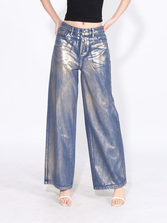 Sylvia Women's Leisure Self Design Woven Pants with Slant Pocket