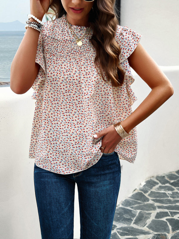 Carmella Women's Spring And Summer Foreign Trade Temperament Casual Printed Blouse