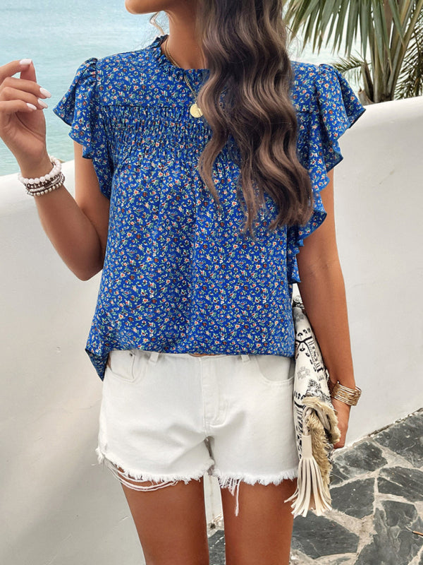 Carmella Women's Spring And Summer Foreign Trade Temperament Casual Printed Blouse