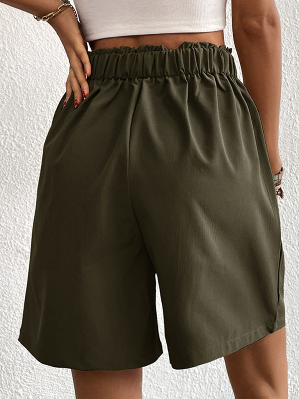Reagan Women's High-waisted Loose 2-button Shorts