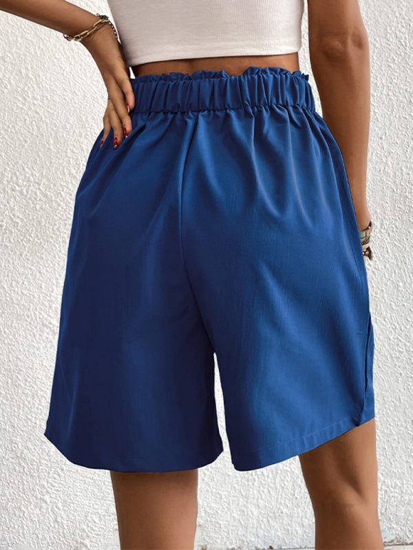 Reagan Women's High-waisted Loose 2-button Shorts