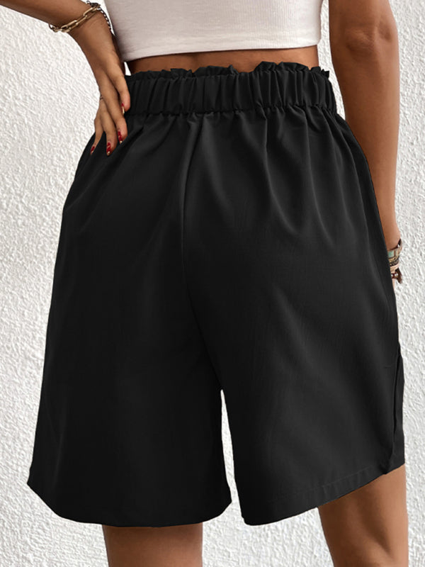 Reagan Women's High-waisted Loose 2-button Shorts