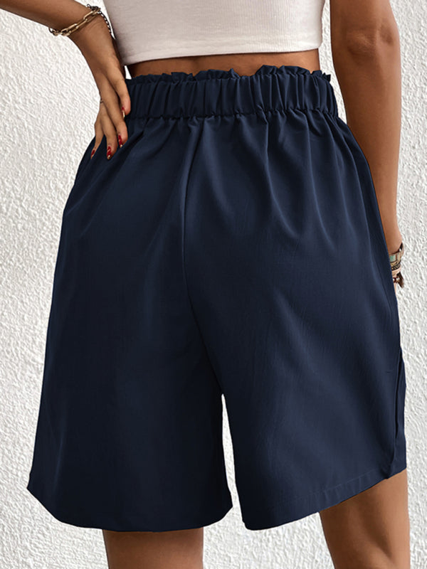 Reagan Women's High-waisted Loose 2-button Shorts