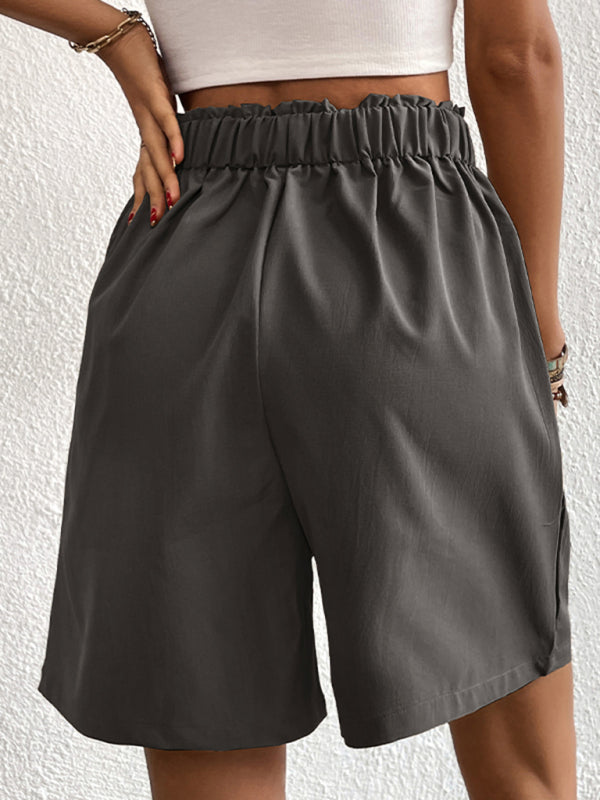 Reagan Women's High-waisted Loose 2-button Shorts