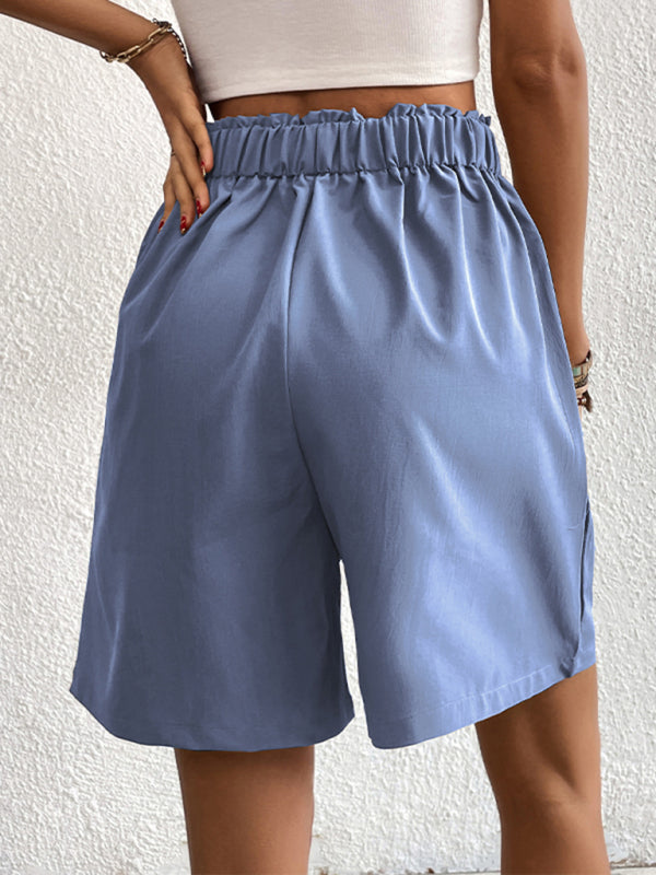 Reagan Women's High-waisted Loose 2-button Shorts
