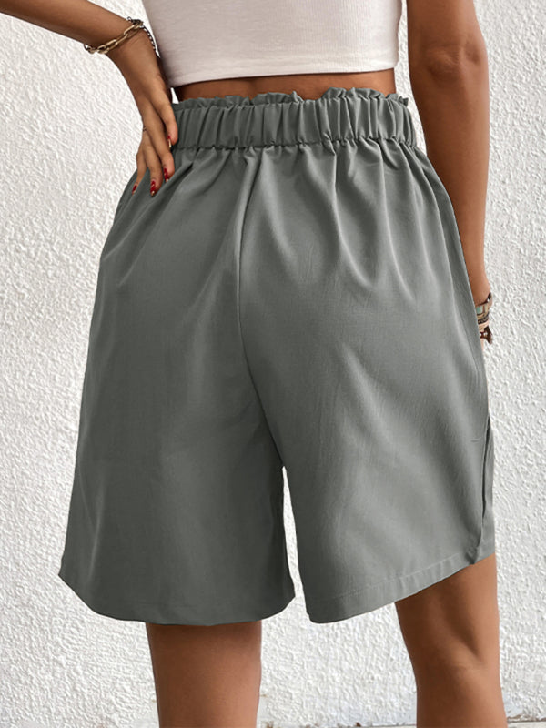 Reagan Women's High-waisted Loose 2-button Shorts