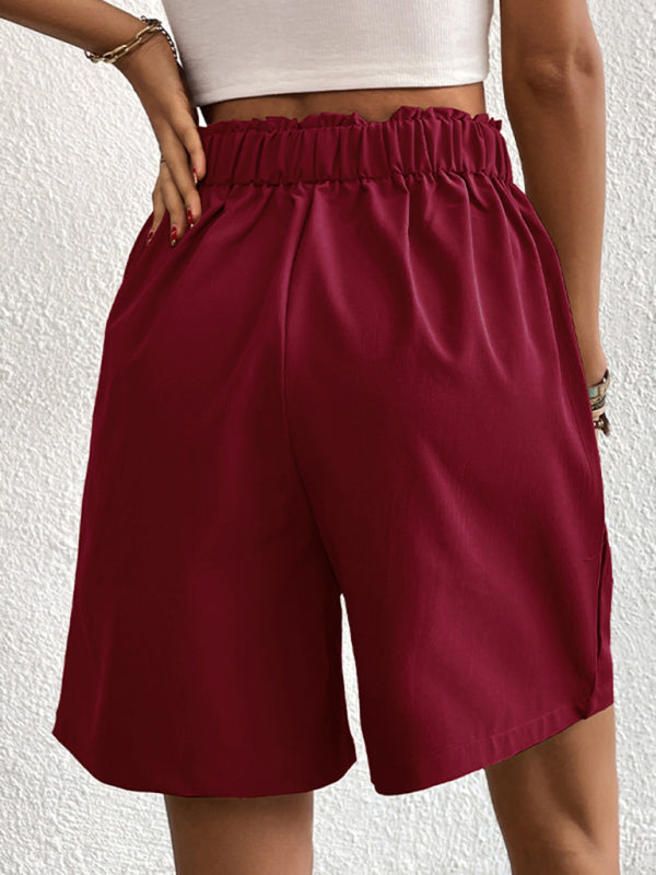 Reagan Women's High-waisted Loose 2-button Shorts