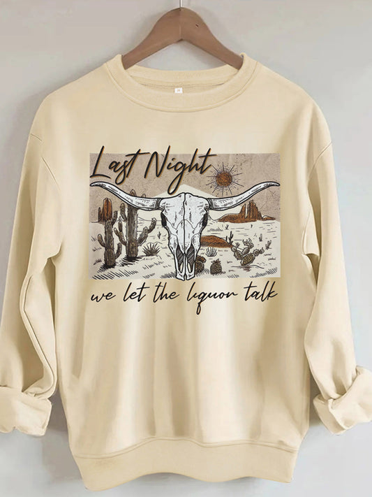 Celia Women's Wholesale Round Neck Casual Deer Head Pattern Sweatshirt