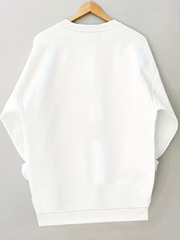 Bobbi Women's Wholesale Round Neck Casual Guitar Pattern Sweatshirt