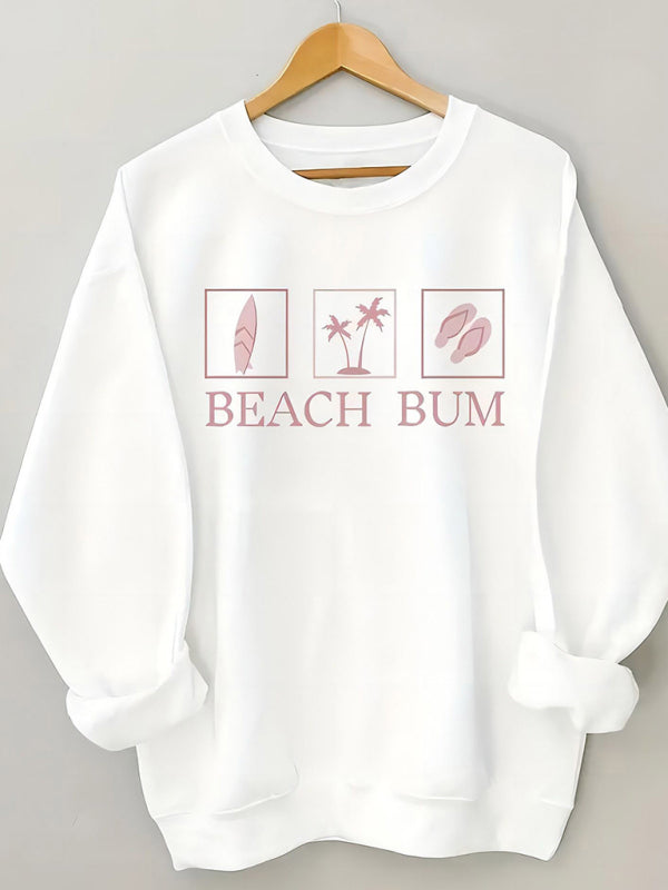 Maddison Women's Wholesale Round Neck Casual Beach Bum Letter Sweatshirt