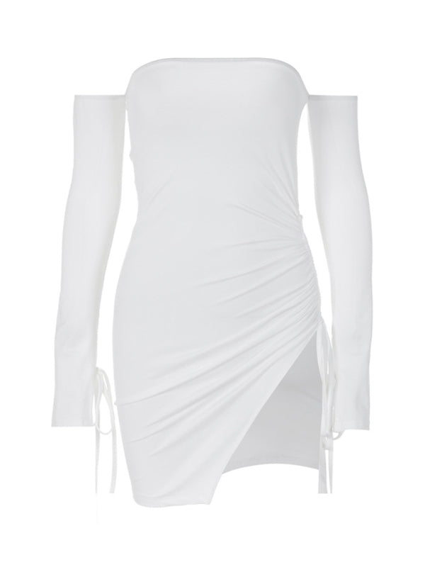 Josie New Fashionable And Sexy Off-Shoulder Chest-Wrapped Hip-Wrapped Skirt With Slits