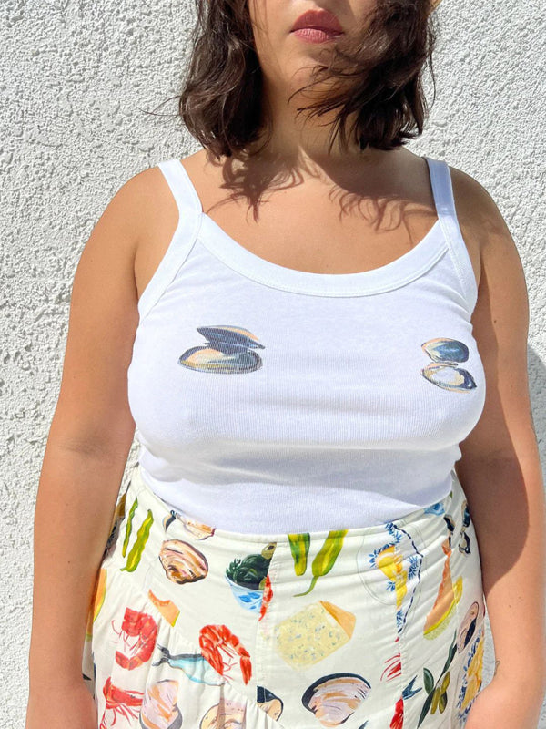Birdie Women's Simple Printed Hot Girl Camisole Vest