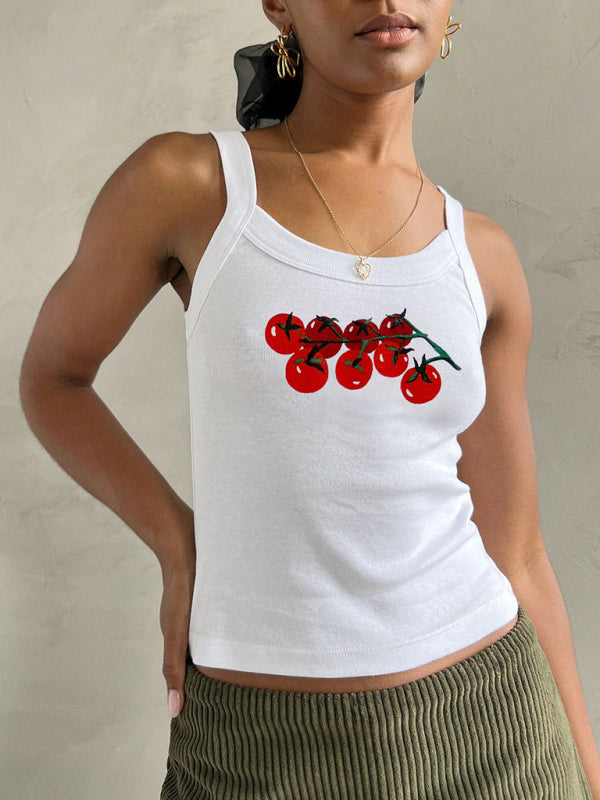 Birdie Women's Simple Printed Hot Girl Camisole Vest