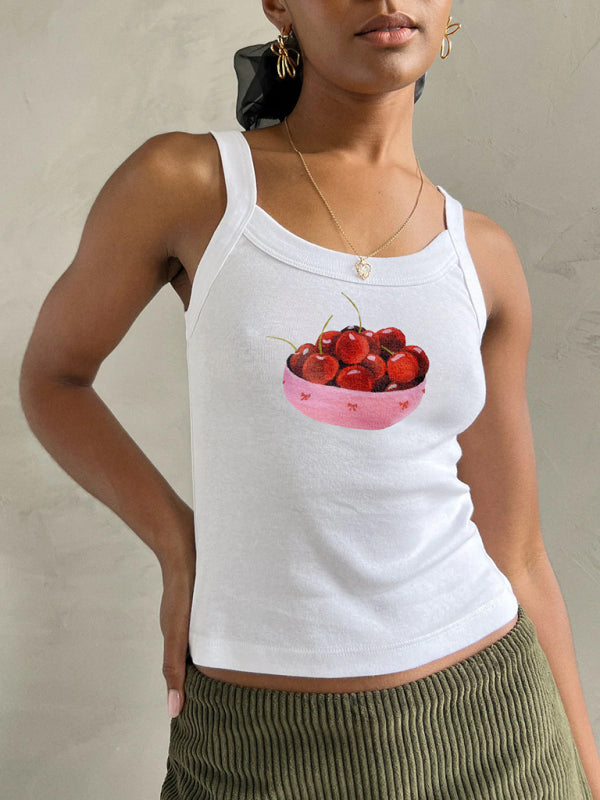 Birdie Women's Simple Printed Hot Girl Camisole Vest