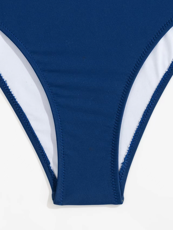 Lilah New Color Block One Shoulder Sexy Split Swimsuit Beach Bikini