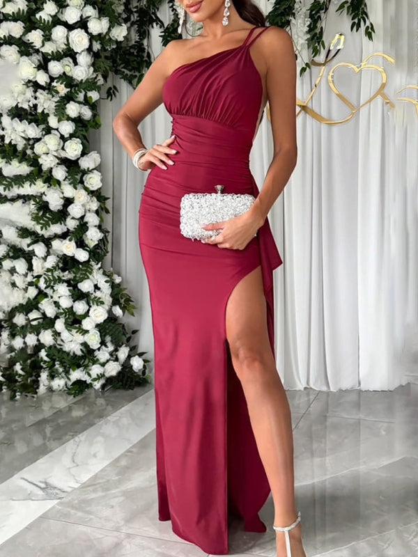 Arya New Casual Party Shoulder Slit Dress