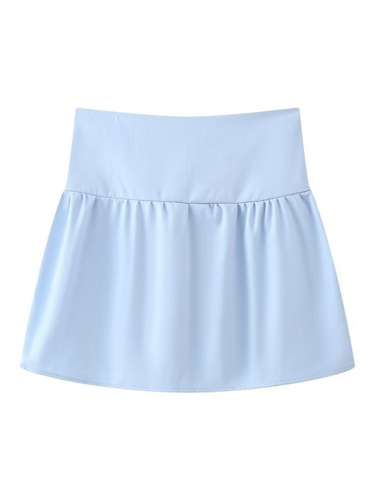 Clover Women's New Hot Girl One-Shoulder Pleated Solid Color Sleeveless Tube Top