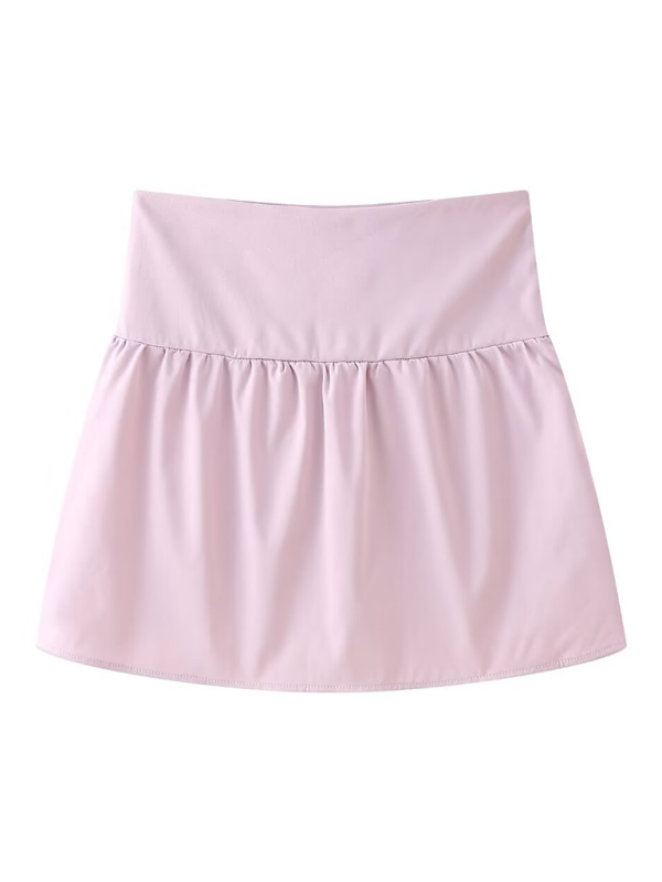 Clover Women's New Hot Girl One-Shoulder Pleated Solid Color Sleeveless Tube Top
