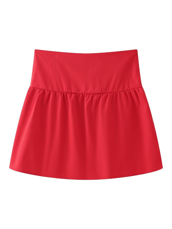 Clover Women's New Hot Girl One-Shoulder Pleated Solid Color Sleeveless Tube Top