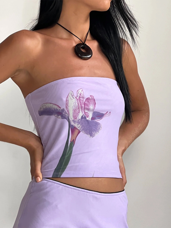 Catalina Fashion New Women's Y2K Printed Tube Top Vest