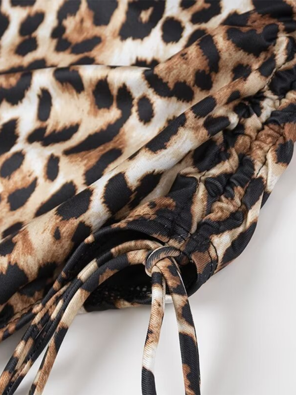 Janiyah Women's Animal Print Slim Fit Bandeau One-piece Swimsuit