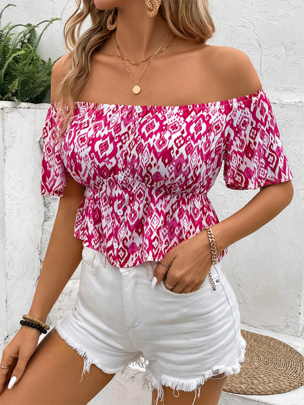 Kaisley Women's One Shoulder Short Sleeve Shirt
