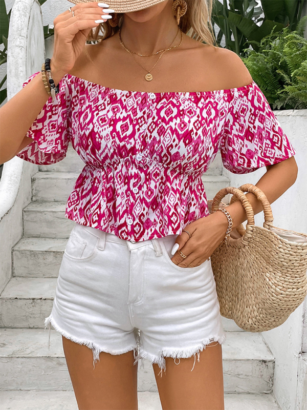 Kaisley Women's One Shoulder Short Sleeve Shirt