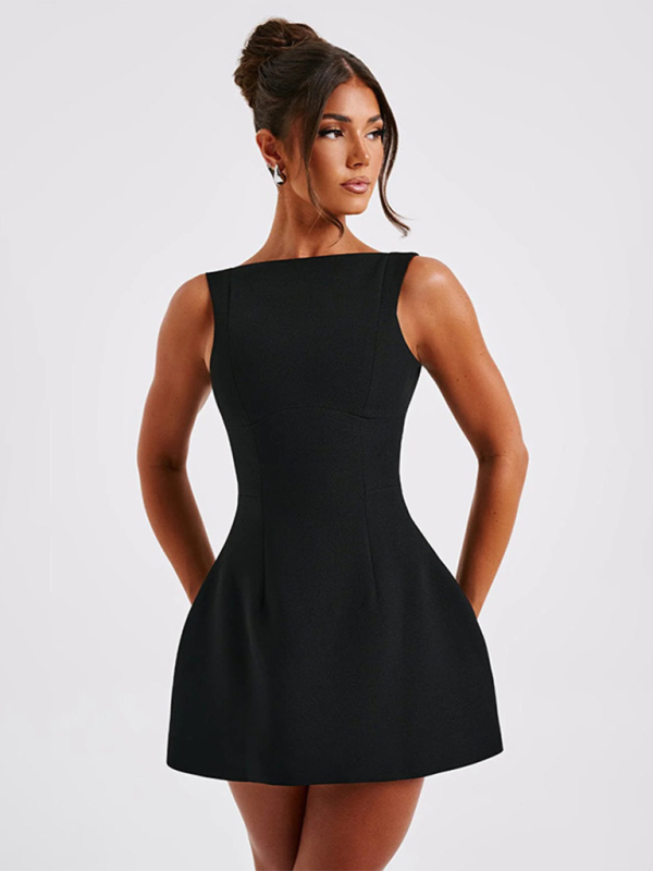Adalynn New Sexy Slim Backless Tank Top Basic Dress